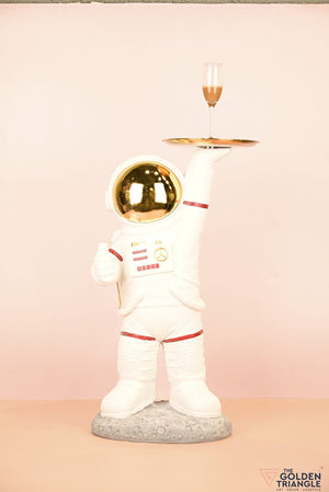 Apollo - 3 Ft Astronaut holding a Tray - Gold