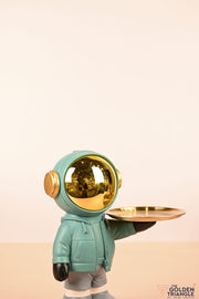 Aster - Space guy holding a Tray - Teal