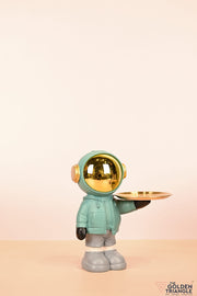 Aster - Space guy holding a Tray - Teal
