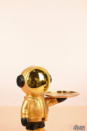 Aster - Space guy holding a Tray - Gold