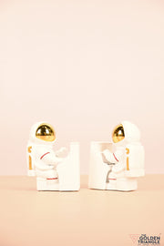 Titan - Astronaut Playing Piano Bookend - Gold