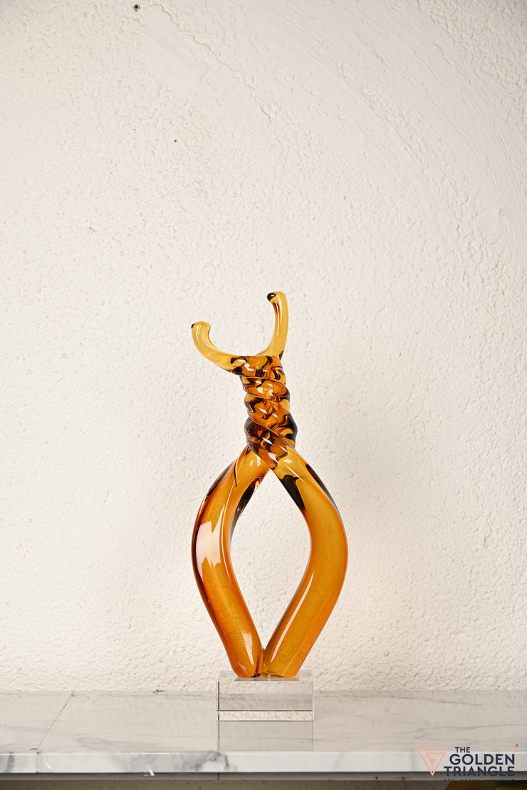 Veridian Knot Glass Sculpture
