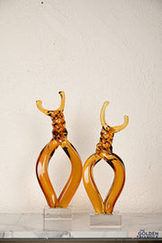 Veridian Knot Glass Sculpture