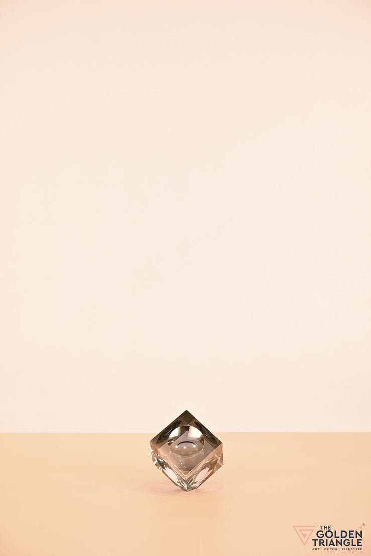 Crystal Prism Cube Artefact- Smoke