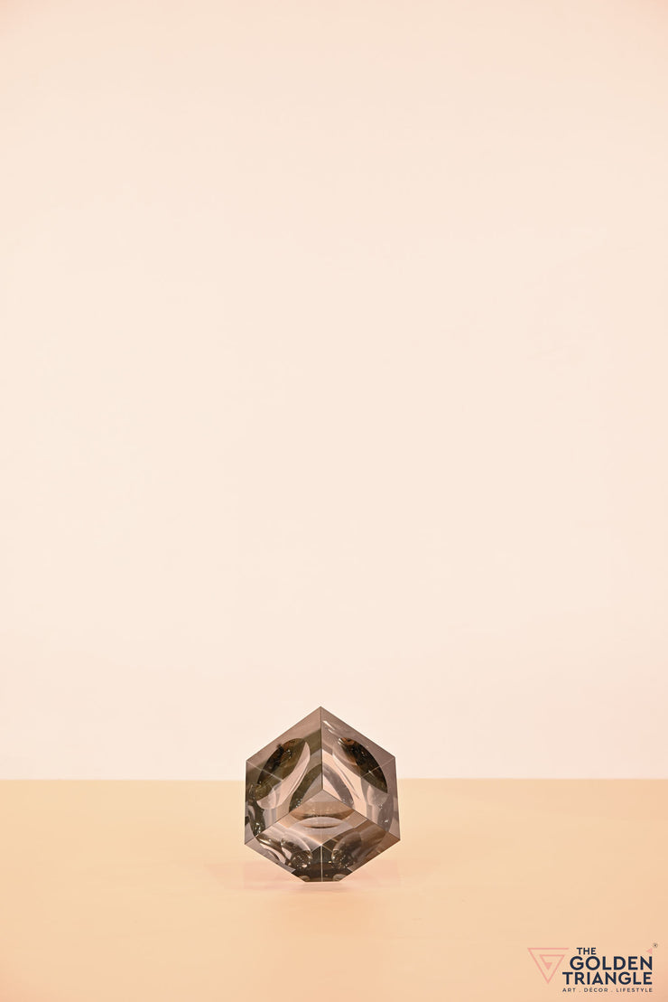 Crystal Prism Cube Artefact- Smoke