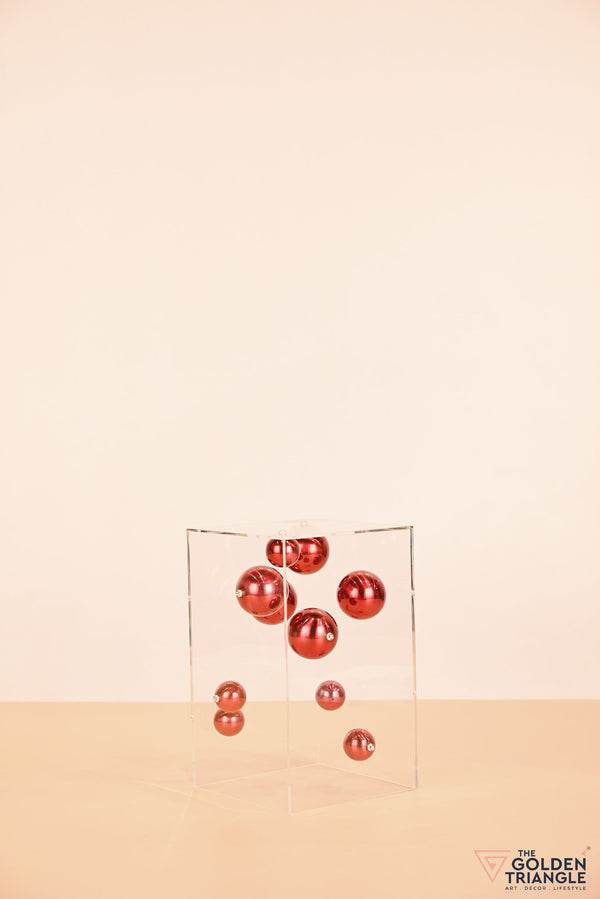 Atomic Allure in a Rectangle Box  - Red