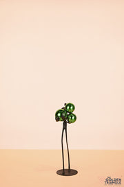Evelina Sculpture holding Spheres - Green