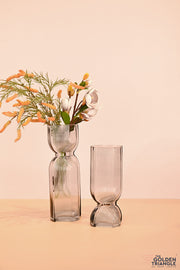 Amethsyt Glass Vase - Smoke