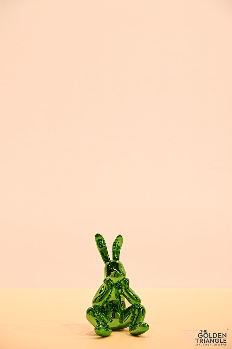 Flopsy Electroplated Sitting Bunny - Green
