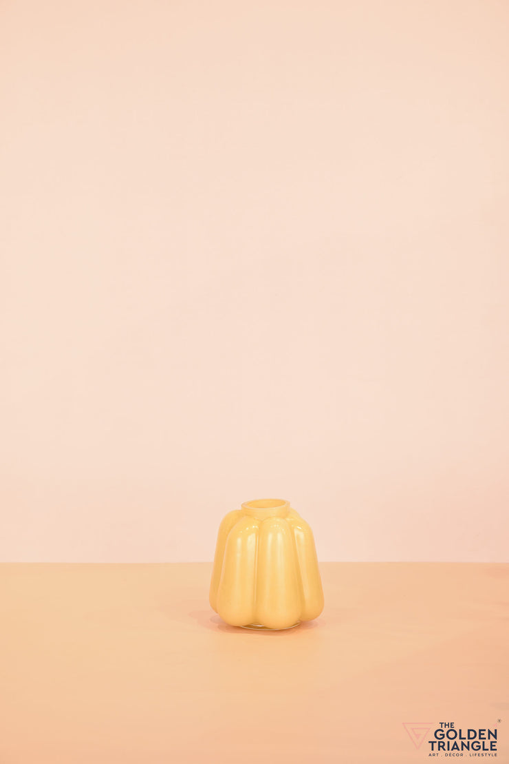 Primrose Glass Vase - Yellow