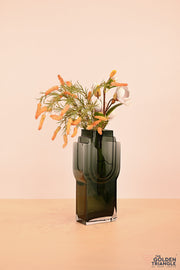 Kiyoshi Glass Vase - Forest Green