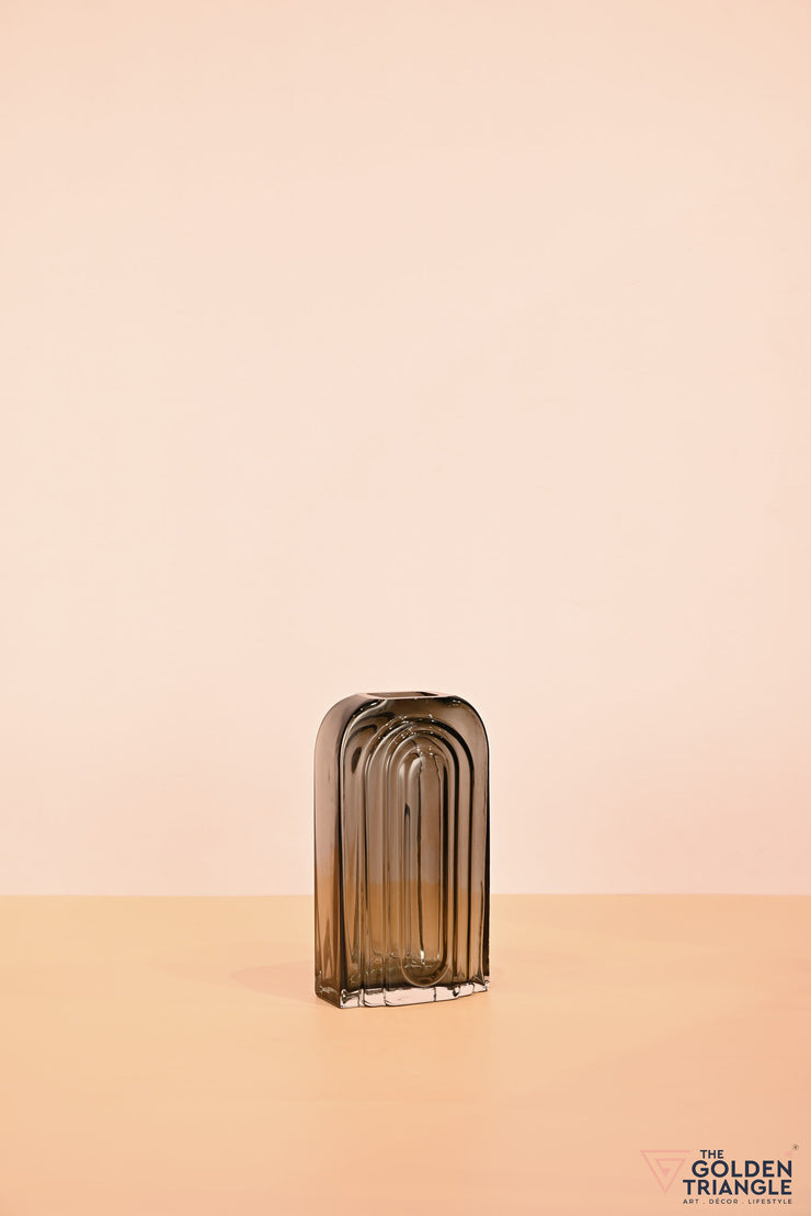 Daiki Glass Vase - Smoke