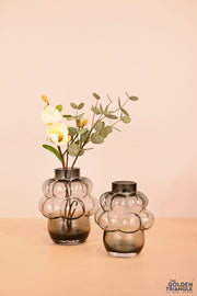 Bubble Beauty Glass Vase - Smoke