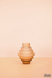 Lor Lantern Glass Vase - Amber