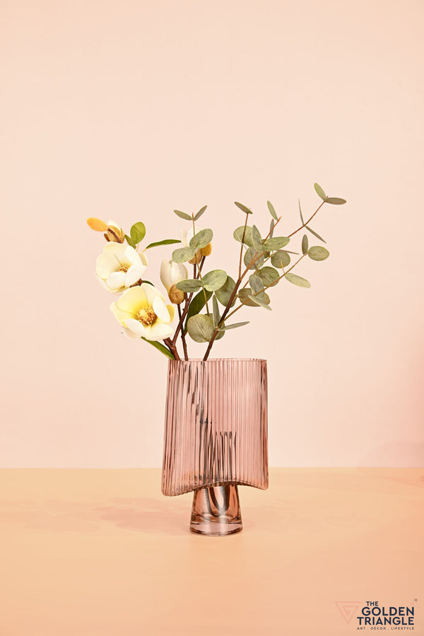 Serenova Glass Vase - Dark Pink