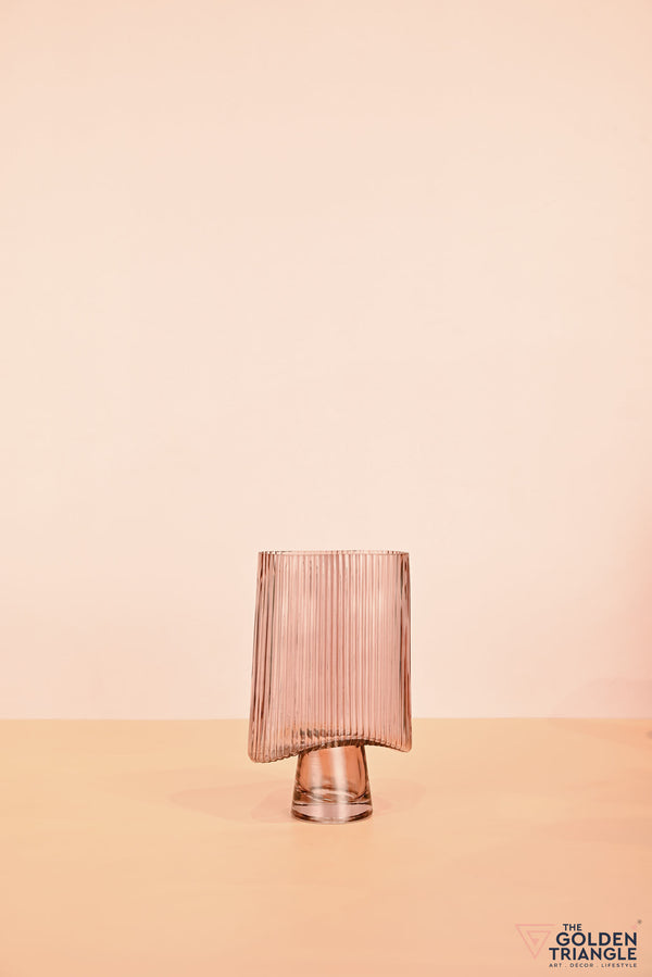 Serenova Glass Vase - Dark Pink
