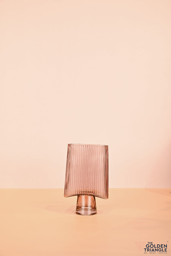 Serenova Glass Vase - Dark Pink