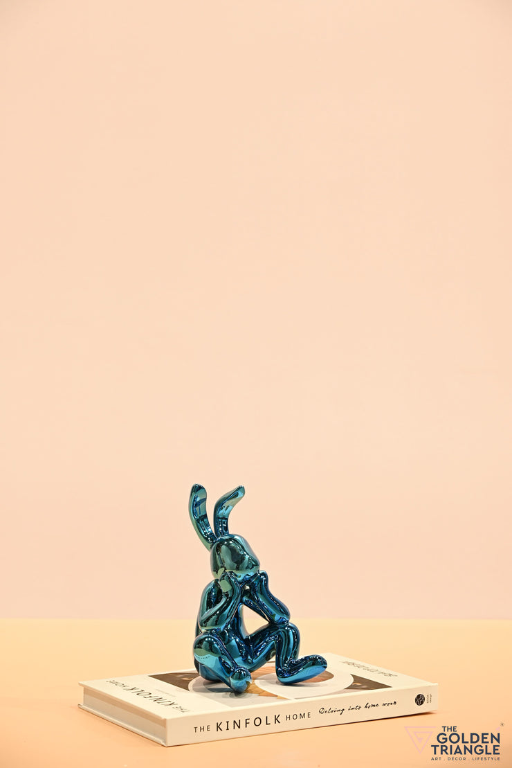 Flopsy Electroplated Sitting Bunny - Blue