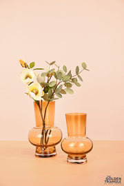 Arabelle Glass Vase - Amber