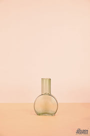 Delphie Circular Glass Vase - Green