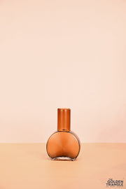 Delphie Circular Glass Vase - Amber