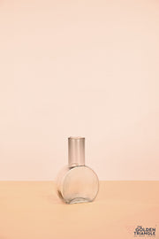 Delphie Circular Glass Vase - Smoke