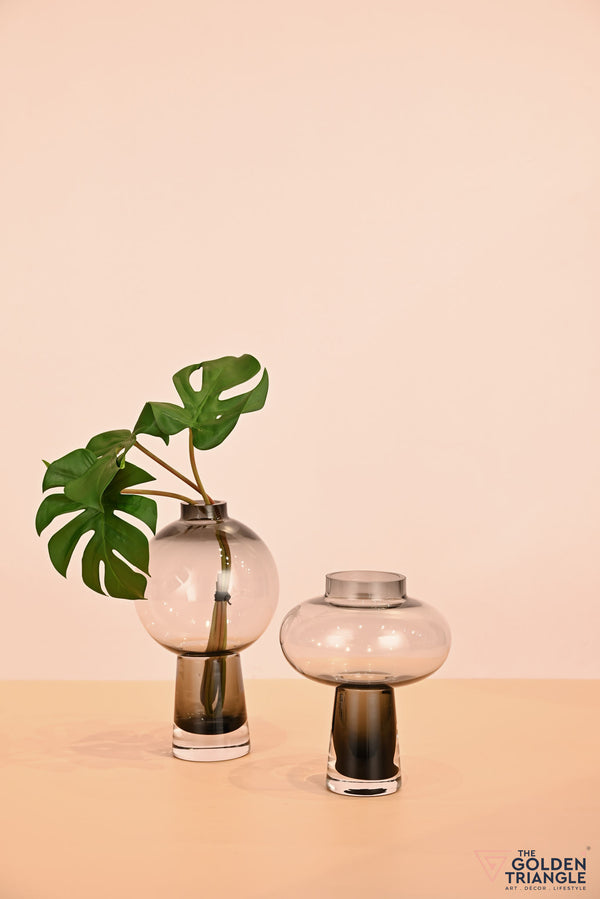 Belle Glass Vase - Smoke