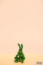 Flopsy Electroplated Sitting Bunny - Green