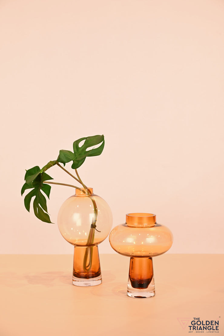 Belle Glass Vase - Amber
