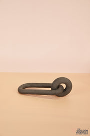 Entwine Tabletop Ceramic Chain Artefact - Black