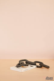 Interlace Tabletop Ceramic Chain Artefact - Black