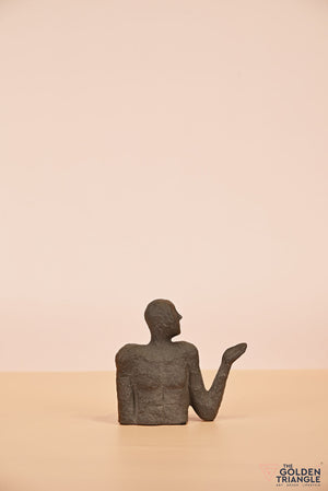 Expressionist Ceramic Face - Talking - Black