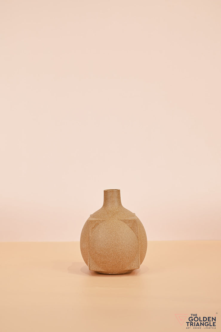 Squircle Ceramic Vase - Sand
