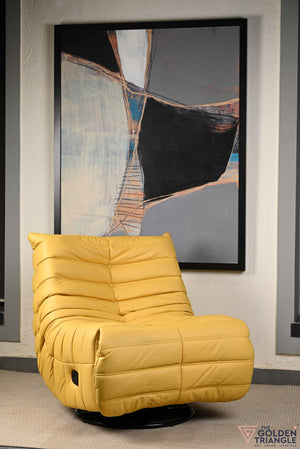 Infinita Swivel Recliner Lounger - Yellow