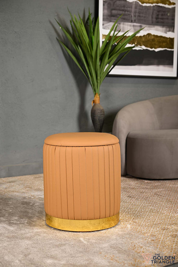 Yoshi Leatherette Storage Pouffe