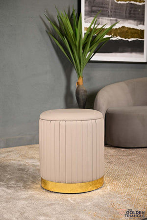 Yoshi Leatherette Storage Pouffe