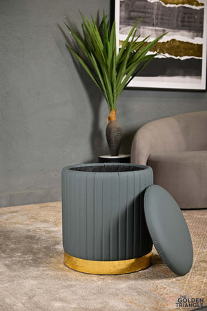 Yoshi Leatherette Storage Pouffe