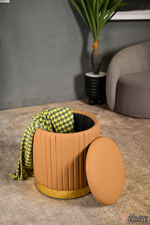 Yoshi Leatherette Storage Pouffe
