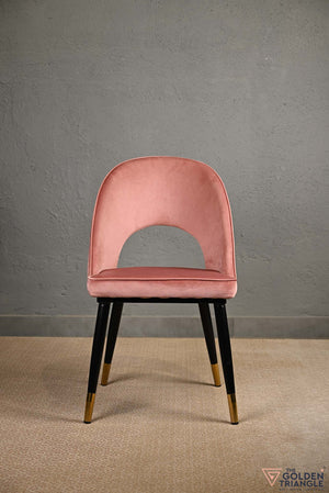 Sasha Suede Chair  -  Pink