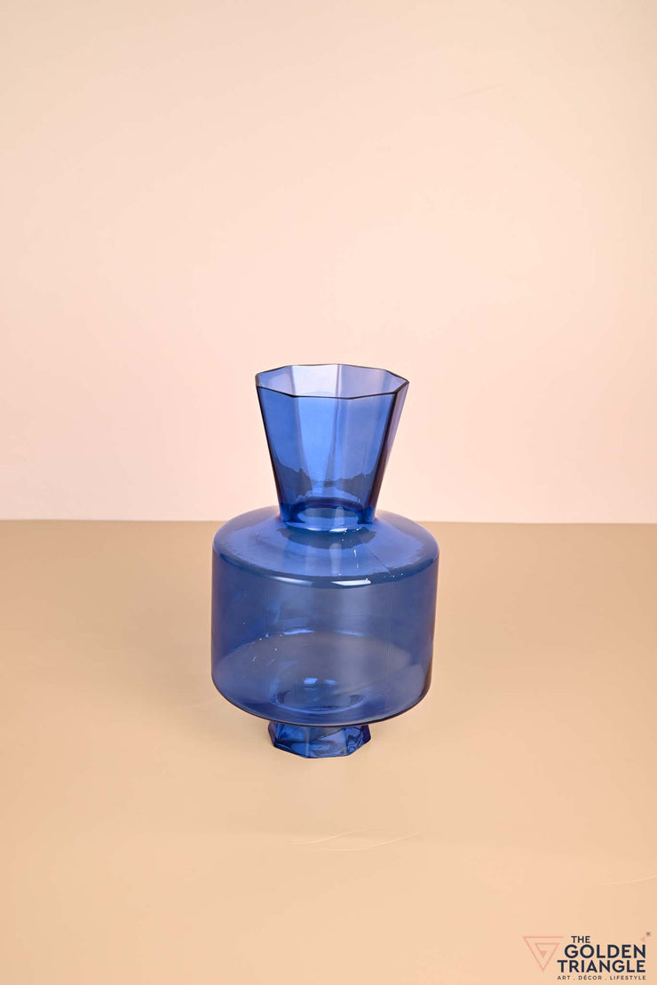 Blossom Glass Vase - Blue