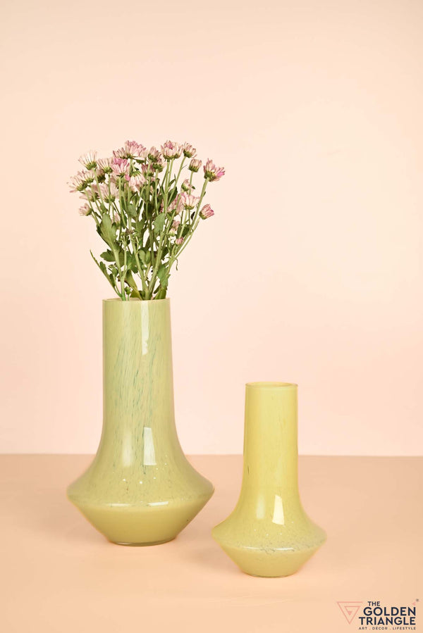 Spring Awakening Glass Vase - Yellow