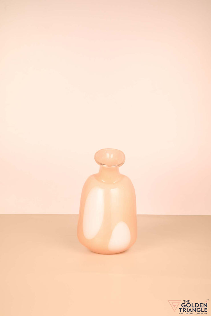 Spotlight Dimpled Polka Dot Glass Vase - Beige