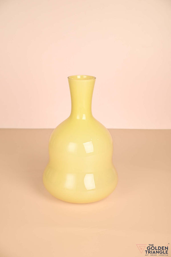 Sunny Glass Vase - Yellow