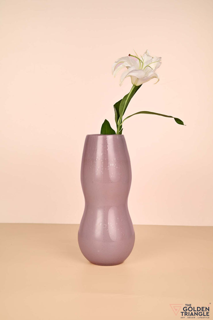 Springtime Sprig Glass Vase - Pink