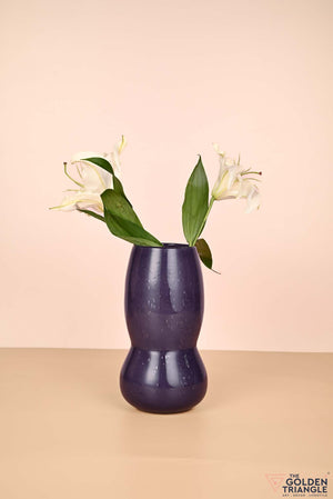 Springtime Sprig Glass Vase - Purple