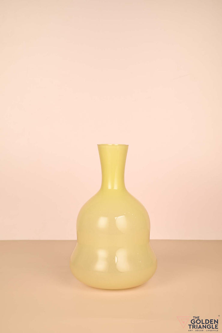 Sunny Glass Vase - Yellow