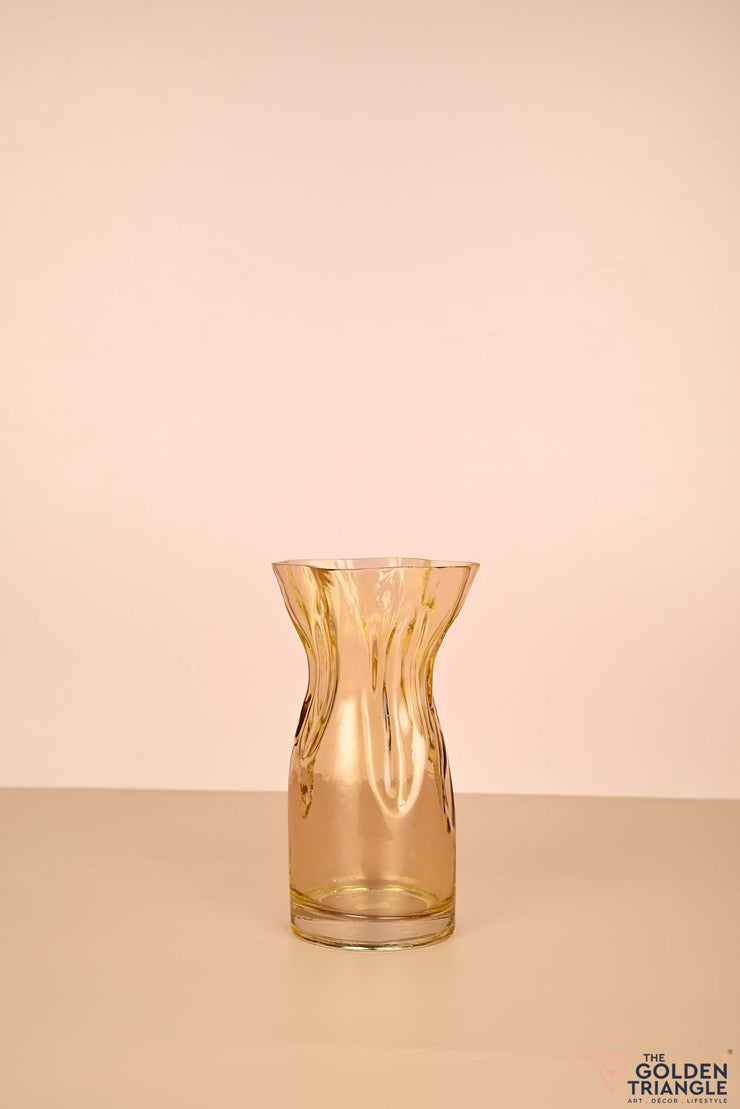 Edge Glass Vase - Yellow