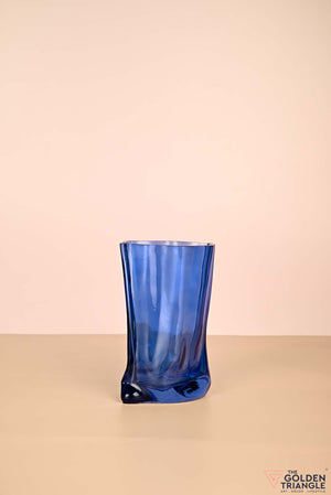 Edge Glass Vase - Royal Blue