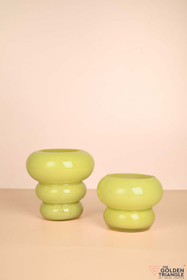 Sunny Daydream Glass Vase - Yellow