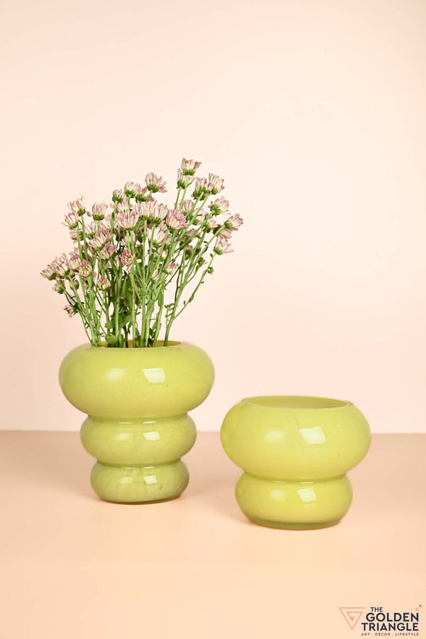 Sunny Daydream Glass Vase - Yellow